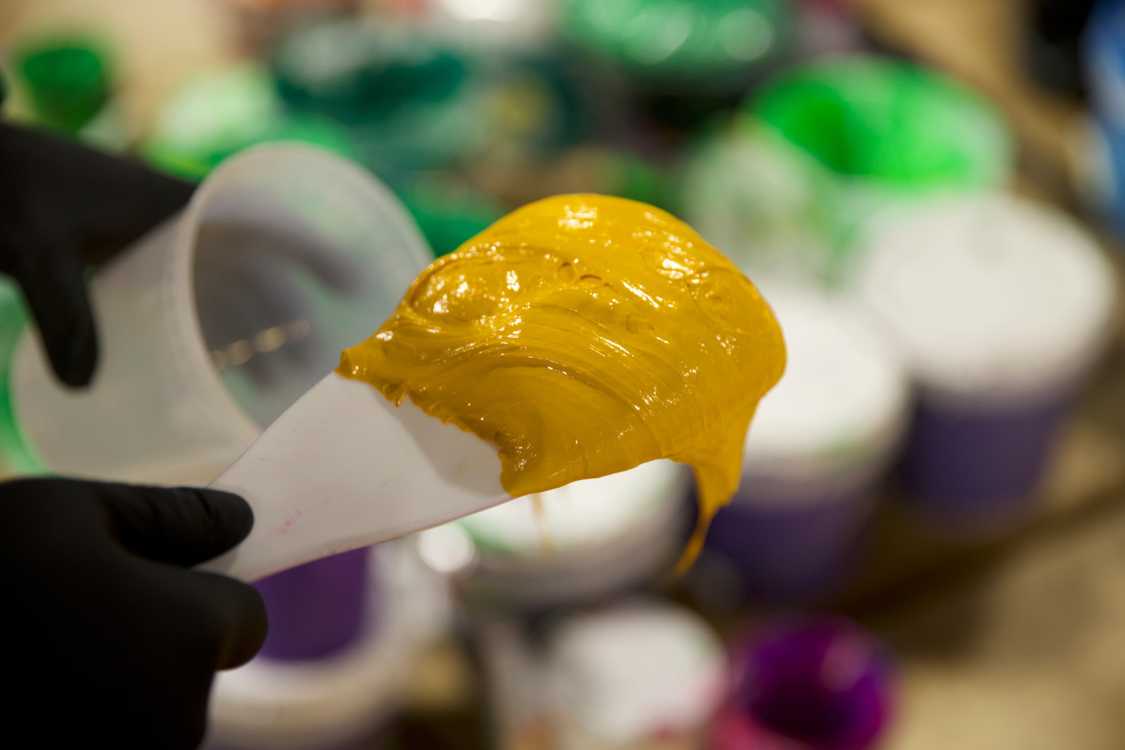 Bold, solid color.